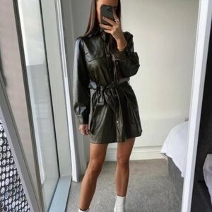 ZARA faux leather jacket